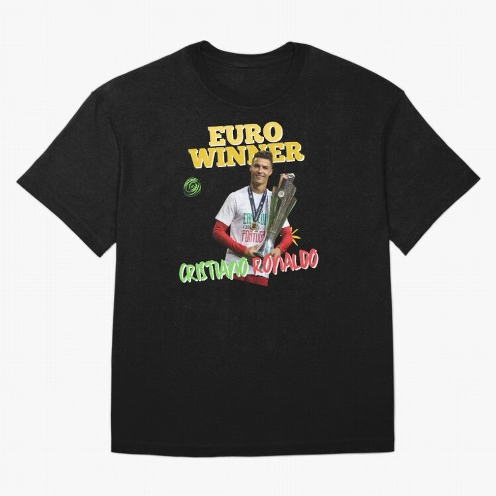 Cristiano Ronaldo Euro Winner Oversized T-Shirt Step into the FIFA World Cup 2026 Journey through Mbappe Highlights, Germany Pride, Tournament Hype, Historic Matchups, Family Viewing Parties and Global Sports Pride; Built for Supporters Chasing