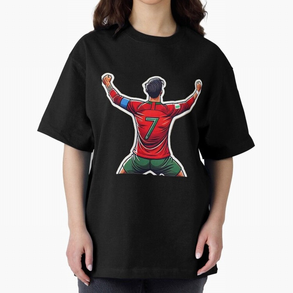 Ronaldo 7 Oversized T-Shirt Build Global Football Passion for FIFA World Cup 2026 Group Stage, Made for Messi, France, Football Festival Excitement, Trophy Ambitions, Country Rivalries and Star Player Buzz; Perfect for Supporters Who Want Bold