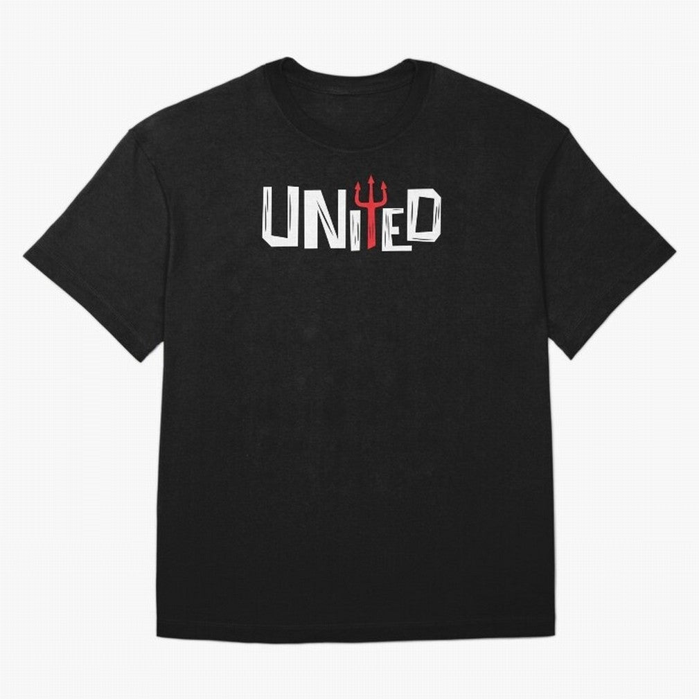 Manchester United - United Typography Oversized T-Shirt Live the Energy of FIFA World Cup 2026 Spirit, Celebrating Brazil, Portugal and Argentina, Neymar, Global Supporter Spirit, Legendary Goals, National Colors and Tournament Celebration; Made