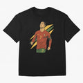 Cristiano Ronaldo Retro Portugal Football Art ¨C Vintage Supporter Design Oversized T-Shirt Celebrate Soccer Greatness during Match Day Hype around FIFA World Cup 2026, Cristiano Ronaldo, France and Portugal, Champion Mindset, Group Stage Buzz,