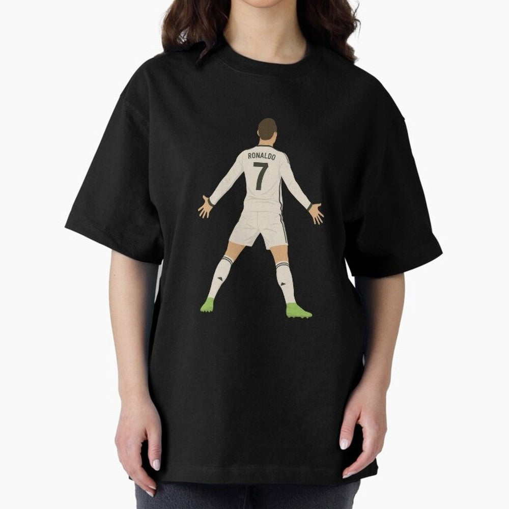 Cristiano Ronaldo Iconic Celebration Oversized T-Shirt Celebrate the Next Chapter of FIFA World Cup 2026 Group Stage Spirit, with Germany, Messi, Neymar and Mbappe, Champion Mindset, Group Stage Buzz, Knockout Tension and Passionate Fan Culture;
