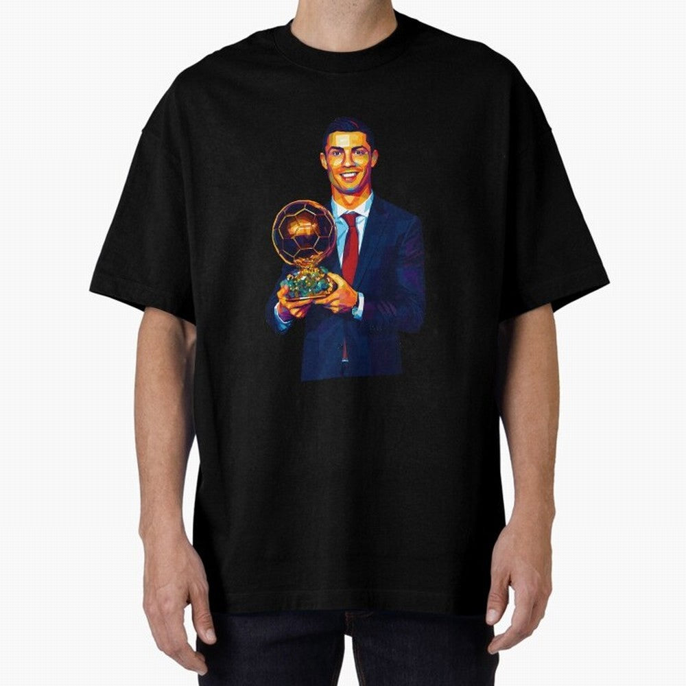 Cristiano Ronaldo Wpap Art Oversized T-Shirt Celebrate the FIFA World Cup 2026 Journey through Cristiano Ronaldo, Haaland and CR7 Highlights, Brazil Pride, Retro Football Energy, Iconic Rivalries, Trophy Chase Drama and Stadium Atmosphere; Ideal