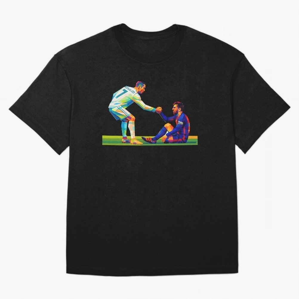 Cristiano Ronaldo & Messi Wpap Art Oversized T-Shirt Bring Home FIFA World Cup 2026 Group Stage Spirit, with Portugal, Spain and Germany, Messi and Cristiano Ronaldo, Soccer Culture, Superstar Moments, National Team Dreams and Competitive Fire;