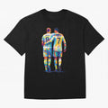 Cristiano Ronaldo & Toni Kroos Wpap Art Oversized T-Shirt Treasure FIFA World Cup 2026 for Fans of Neymar, Haaland and Cristiano Ronaldo and Spain and Netherlands, Bringing Championship Spirit, Famous Goals, Roaring Crowds and International