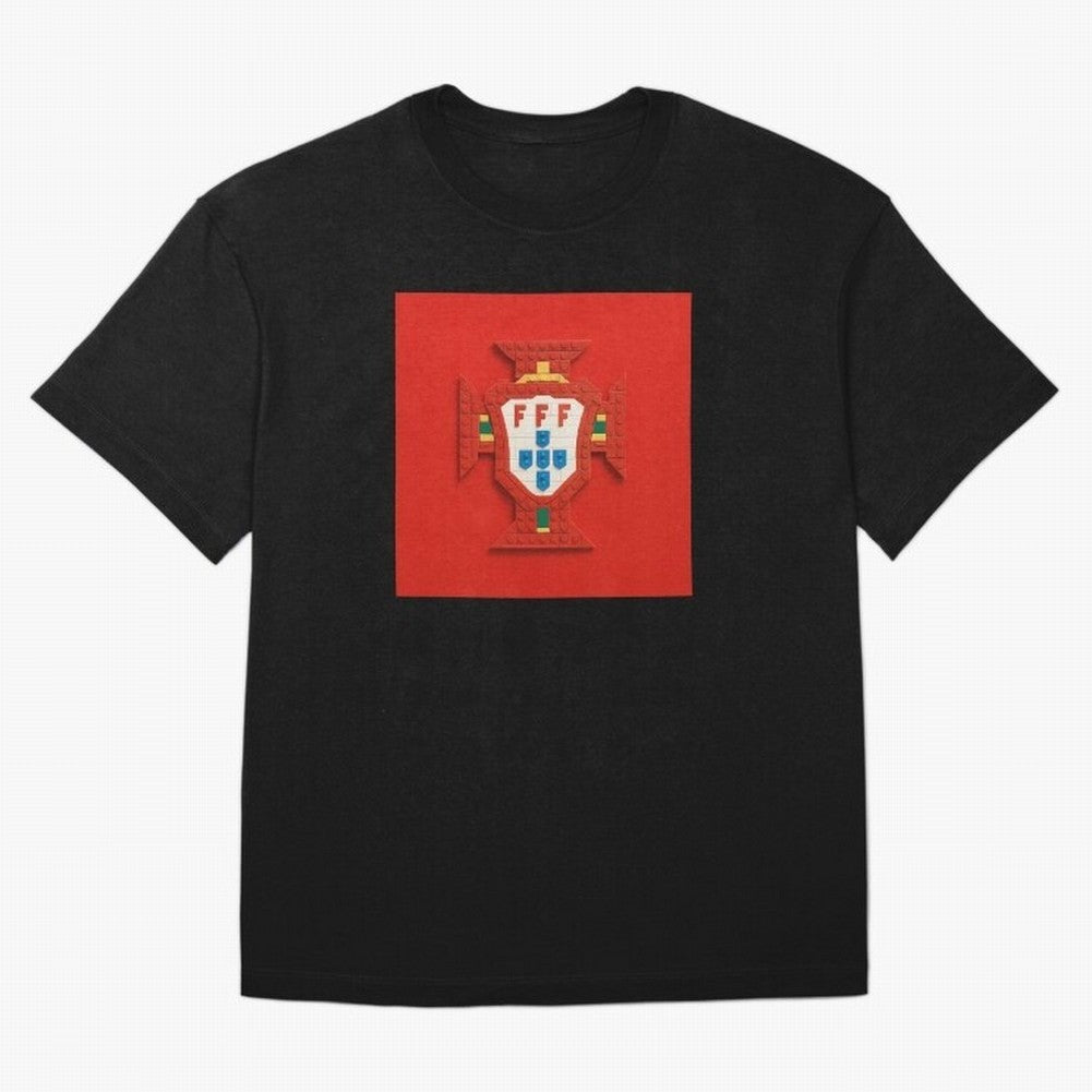 Portugal Blocks Oversized T-Shirt Capture Stadium Memories from Global Football Passion for FIFA World Cup 2026 Group Stage, Made for Messi and Cristiano Ronaldo, France, Match Day Excitement, Supporter Culture, Golden Goals and Global Football