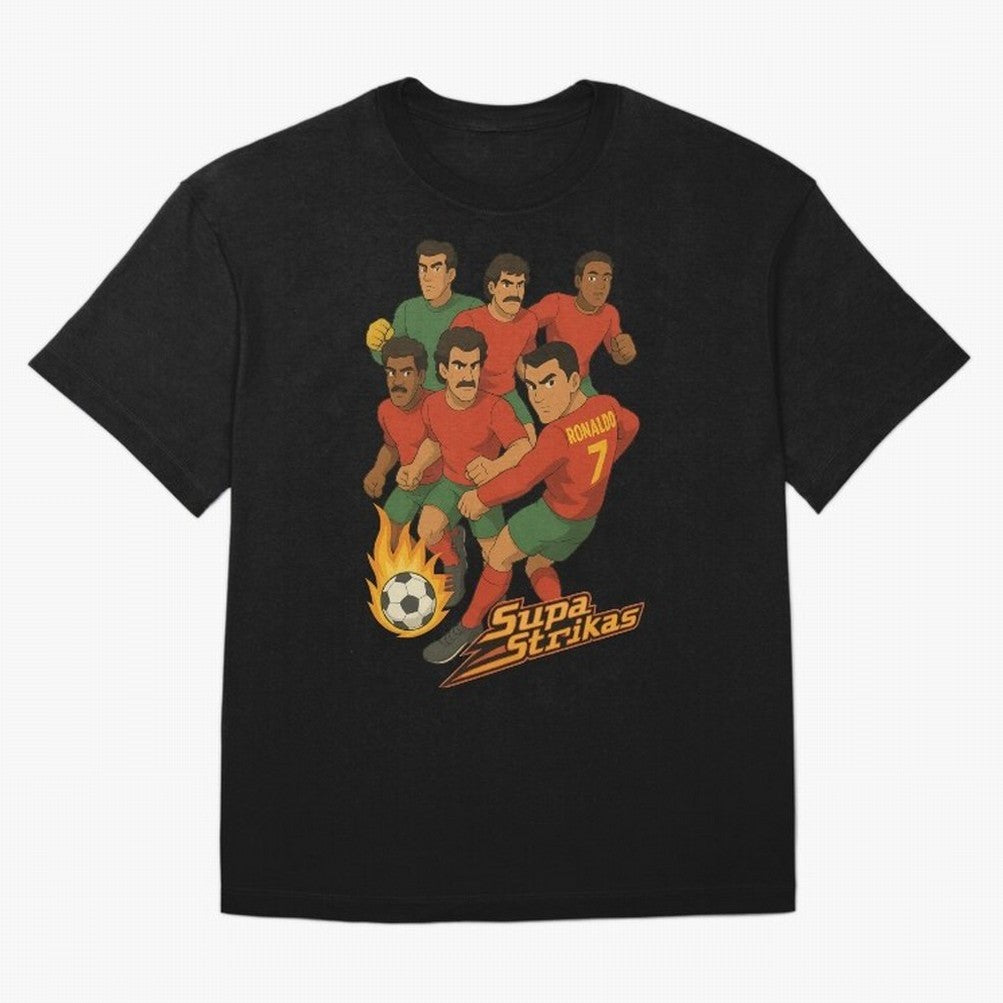Supastrikas Portugal Team Version Oversized T-Shirt Bring World Football Passion into FIFA World Cup 2026 USA Canada Mexico for Fans of Neymar and Netherlands, Bringing Sports Nostalgia, International Competition, Famous Players and Unforgettable