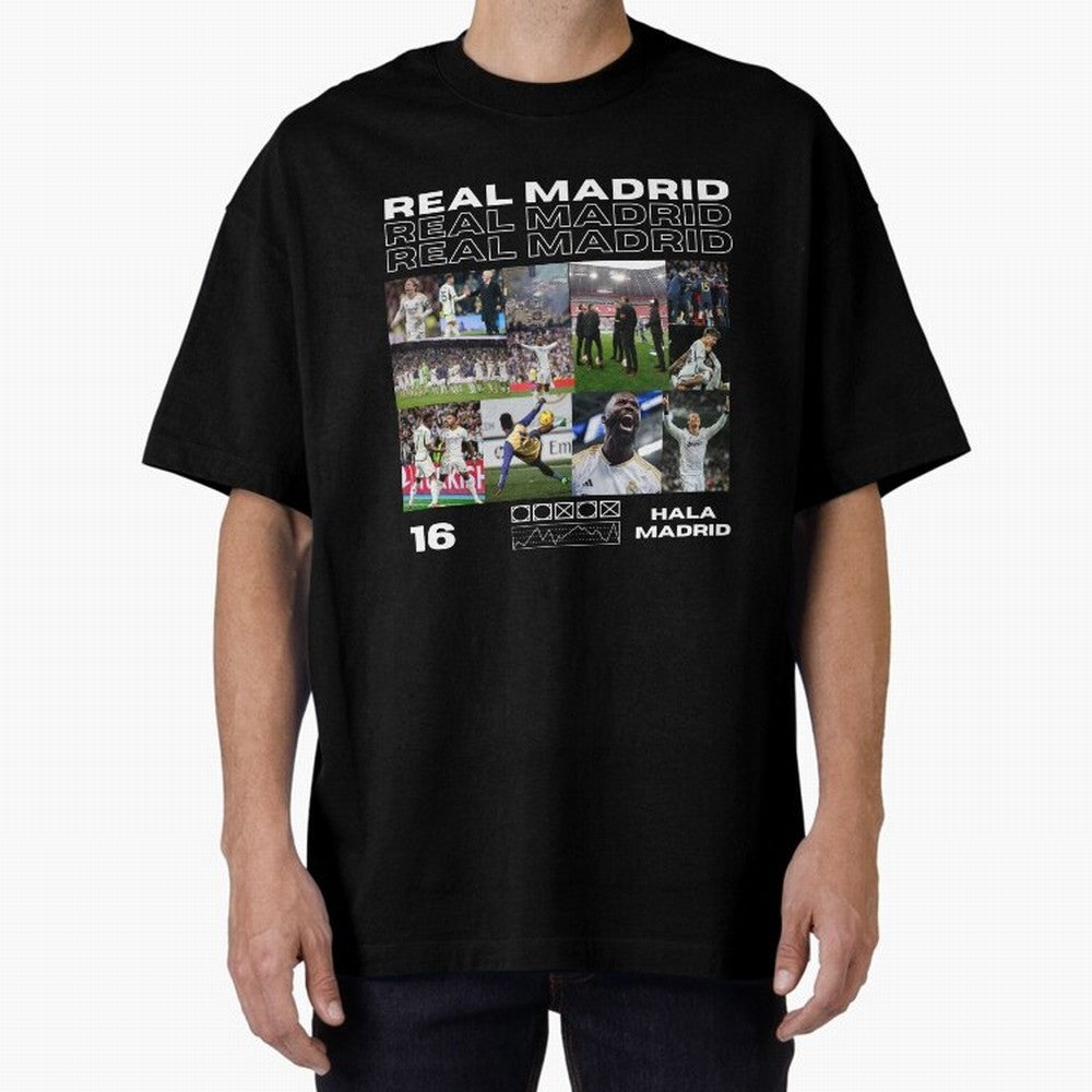 Real Madrid design Oversized T-Shirt Back the Journey through Match Day Hype around FIFA World Cup 2026 Group Stage, Neymar, Haaland and Cristiano Ronaldo, Argentina, Retro Football Energy, Iconic Rivalries, Trophy Chase Drama and Stadium