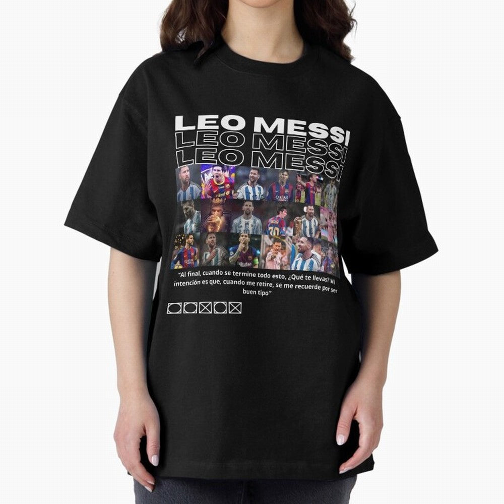 Leo Messi design Oversized T-Shirt Live the Energy of the FIFA World Cup 2026 USA Canada Mexico Journey through CR7 Highlights, Brazil, Portugal and Argentina Pride, Retro Football Energy, Iconic Rivalries, Trophy Chase Drama and Stadium