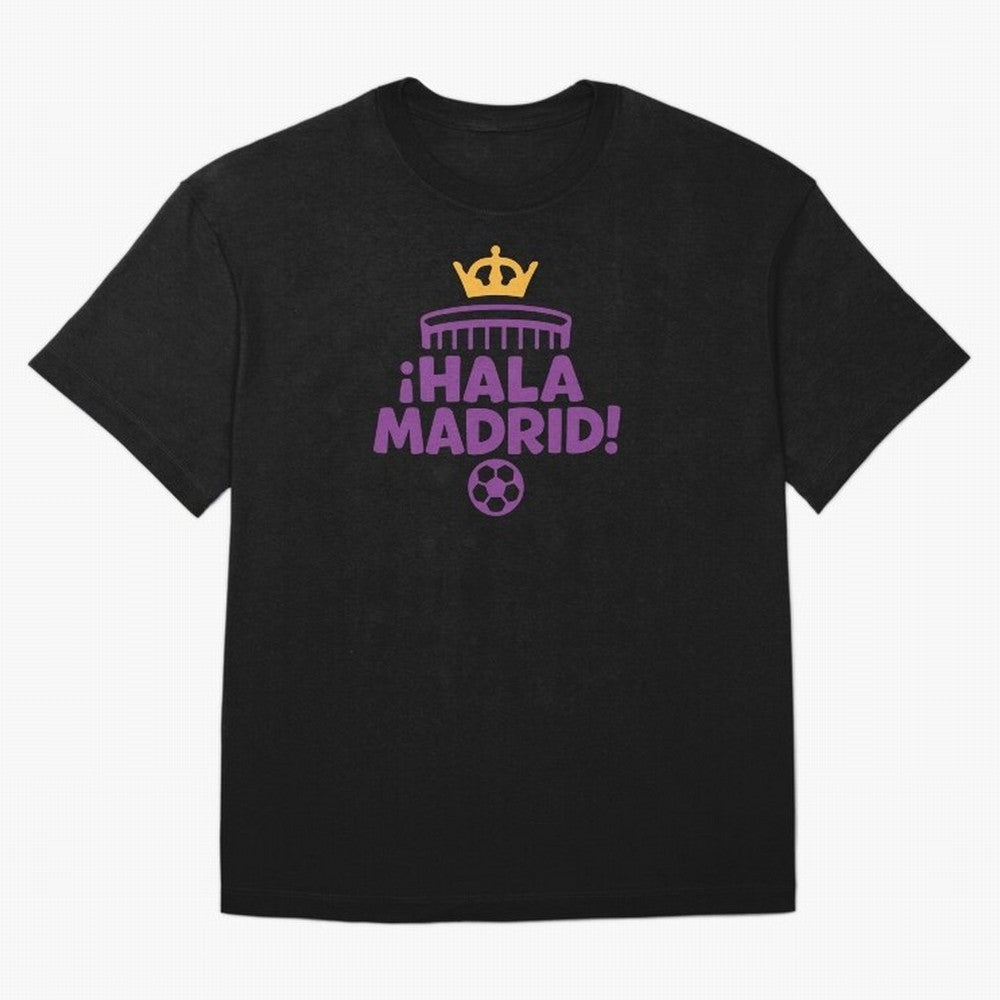 Hala Madrid Oversized T-Shirt Bring Trophy Dreams to Global Football Passion for FIFA World Cup 2026 USA Canada Mexico, Built around Messi, Portugal, Game Day Rituals, Football Legends, Country Pride and the Road to the Final; Perfect for Fans,