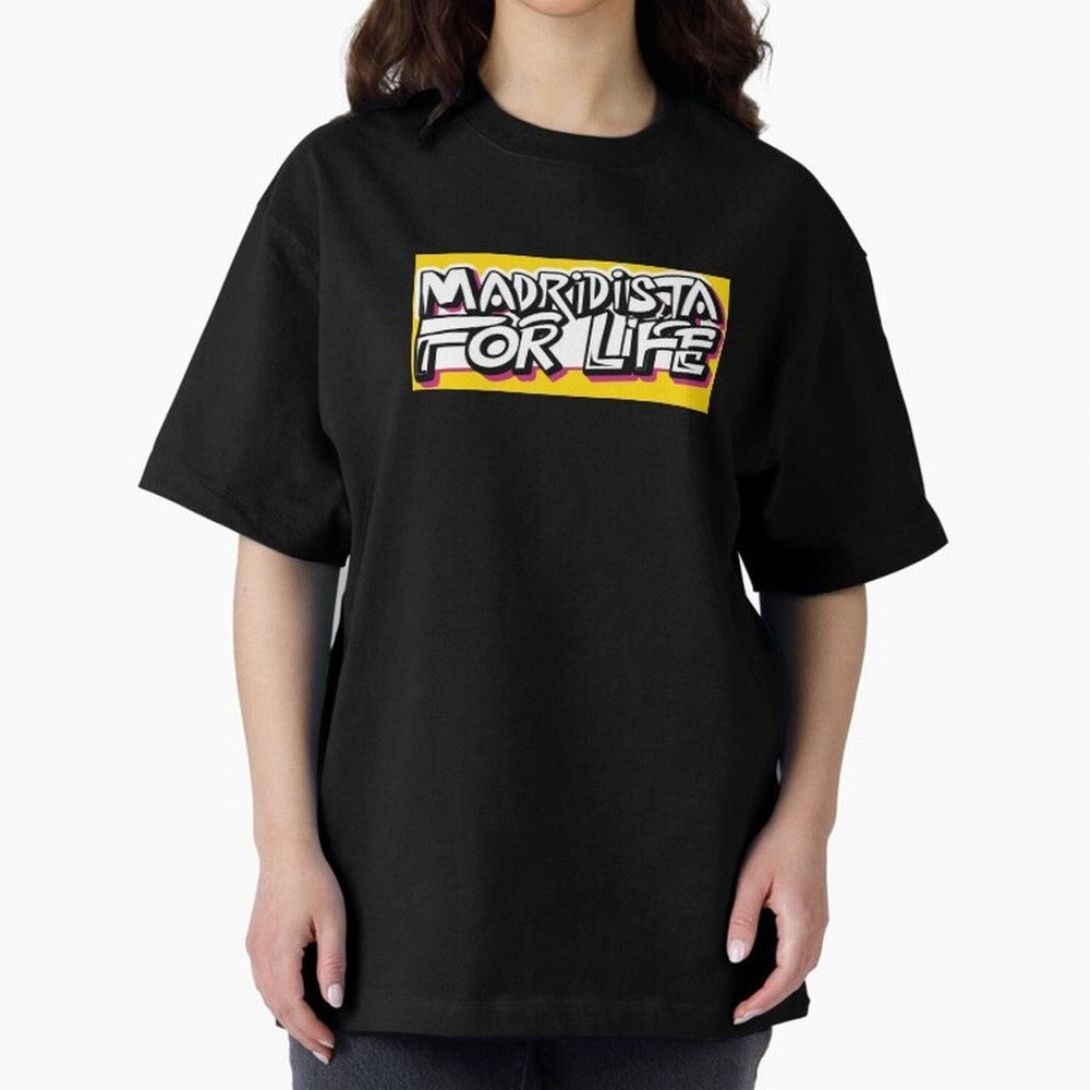 Madridista for Life Oversized T-Shirt Celebrate FIFA World Cup 2026 USA Canada Mexico Capturing CR7 and Messi, France and Portugal Energy, Stadium Chants, National Pride, Trophy Dreams and Unforgettable Football Memories; Built for Supporters