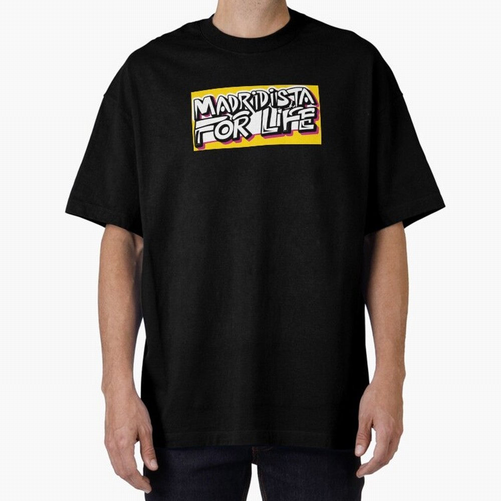 Madridista for Life Oversized T-Shirt Celebrate FIFA World Cup 2026 USA Canada Mexico Capturing CR7 and Messi, France and Portugal Energy, Stadium Chants, National Pride, Trophy Dreams and Unforgettable Football Memories; Built for Supporters