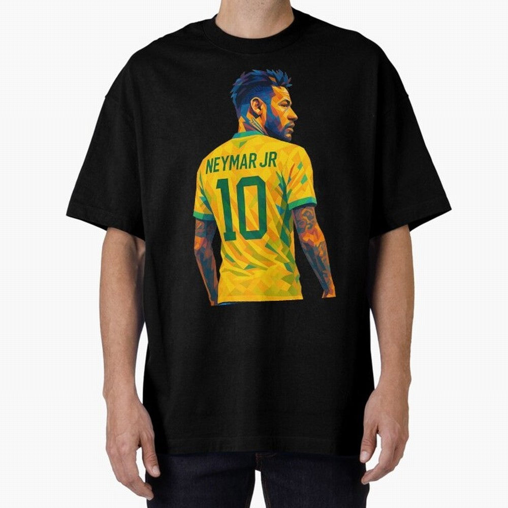 Neymar Jr Oversized T-Shirt Relive Legendary Nights from FIFA World Cup 2026 USA Canada Mexico Highlighting Haaland and Mbappe, Spain and Netherlands Energy, Football Passion, Legendary Performances, Festival Vibes and Supporter Community; Perfect