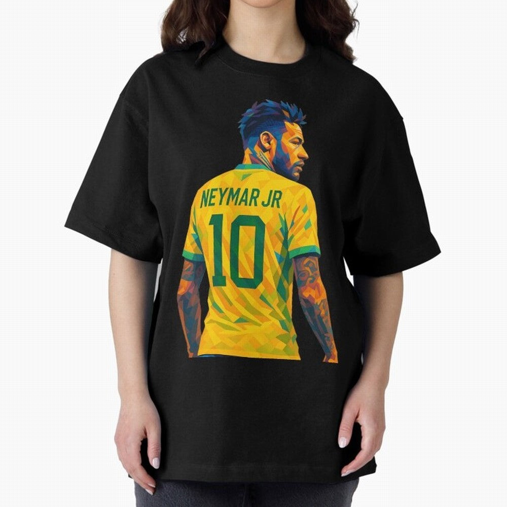 Neymar Jr Oversized T-Shirt Relive Legendary Nights from FIFA World Cup 2026 USA Canada Mexico Highlighting Haaland and Mbappe, Spain and Netherlands Energy, Football Passion, Legendary Performances, Festival Vibes and Supporter Community; Perfect