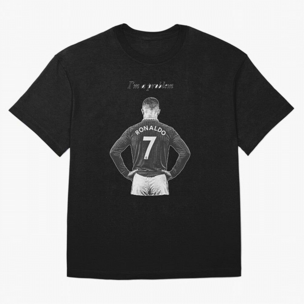 Ronaldo Problem Oversized T-Shirt Bring Champion Energy into Global Football Passion for FIFA World Cup 2026 Group Stage, Driven by Cristiano Ronaldo, Spain, Classic Soccer Heritage, Championship Pressure, Fan Loyalty and International Pride; Built