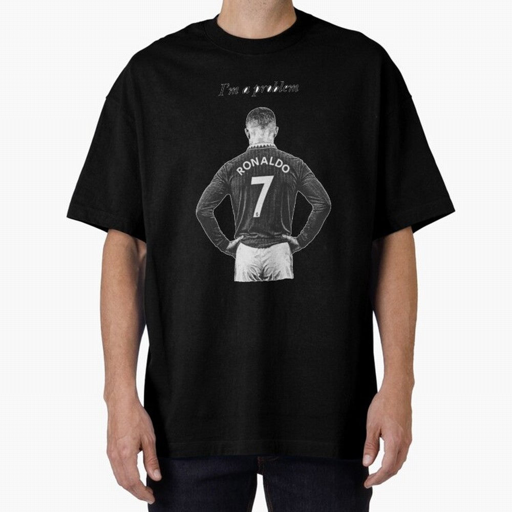 Ronaldo Problem Oversized T-Shirt Bring Champion Energy into Global Football Passion for FIFA World Cup 2026 Group Stage, Driven by Cristiano Ronaldo, Spain, Classic Soccer Heritage, Championship Pressure, Fan Loyalty and International Pride; Built