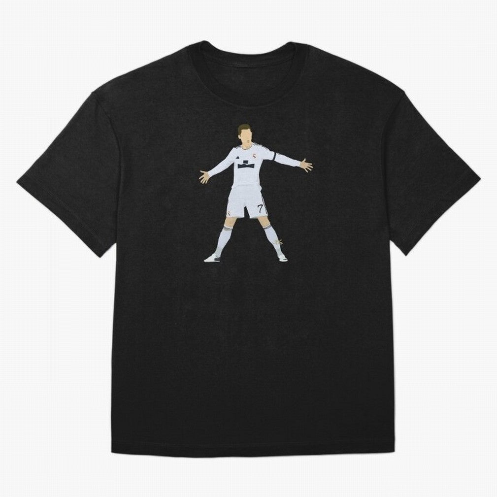 Cristiano Ronaldo celebrates at Real Madrid Oversized T-Shirt Bring World Football Passion into FIFA World Cup 2026 USA Canada Mexico for Fans of Messi and Cristiano Ronaldo and Portugal, Spain and Germany, Bringing Fan Favorite Moments, National