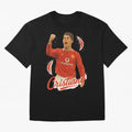 Young Cristiano Ronaldo Man United Art ¨C Rising Soccer Legend Tribute	 Oversized T-Shirt Bring a Vintage Feel to FIFA World Cup 2026 for Fans of Neymar and Spain, Bringing Football Passion, Legendary Performances, Festival Vibes and Supporter