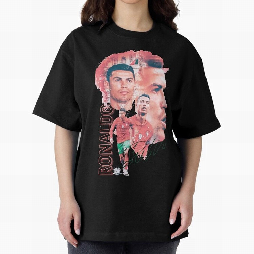 Cristiano Ronaldo Design Oversized T-Shirt Bring World Football Passion into Global Football Passion for FIFA World Cup 2026 USA Canada Mexico, Capturing Cristiano Ronaldo, England and Germany, Stadium Memories, Football Loyalty, International