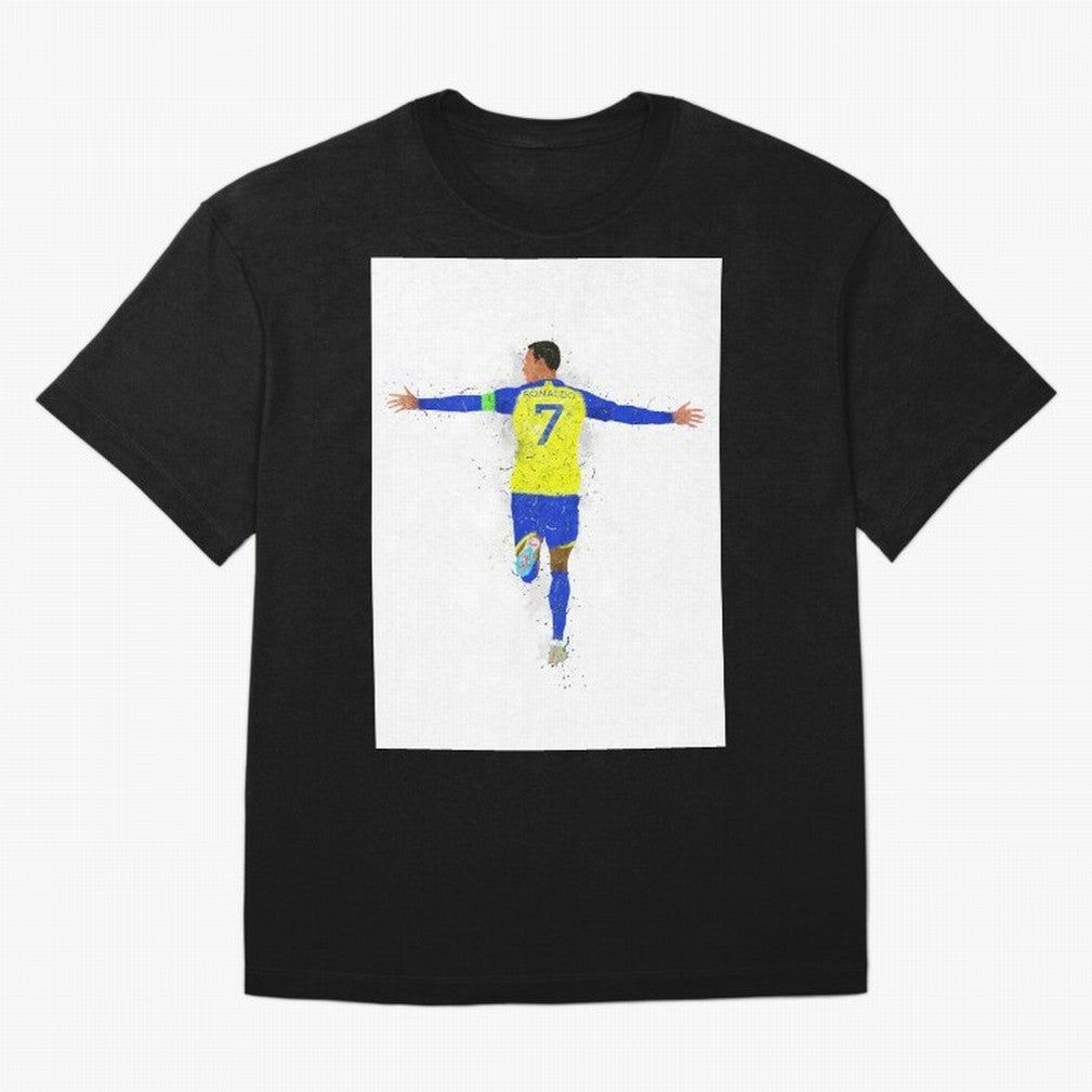 Cristiano Ronaldo Al Nassr Football Oversized T-Shirt Back Your Heroes with FIFA World Cup 2026 Inspired by Neymar, France and Portugal Energy, Retro Football Energy, Iconic Rivalries, Trophy Chase Drama and Stadium Atmosphere; Perfect for