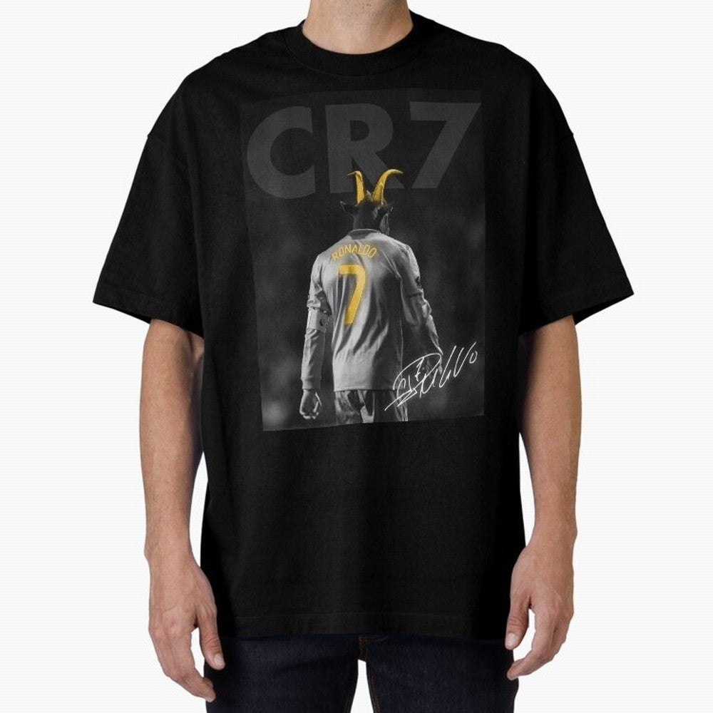 CR7 The Goat Poster Oversized T-Shirt Bring International Match Energy to FIFA World Cup 2026 USA Canada Mexico Spirit, Built around England, Cristiano Ronaldo, Worldwide Fan Energy, Dramatic Goals, Stadium Lights and Championship Celebrations;