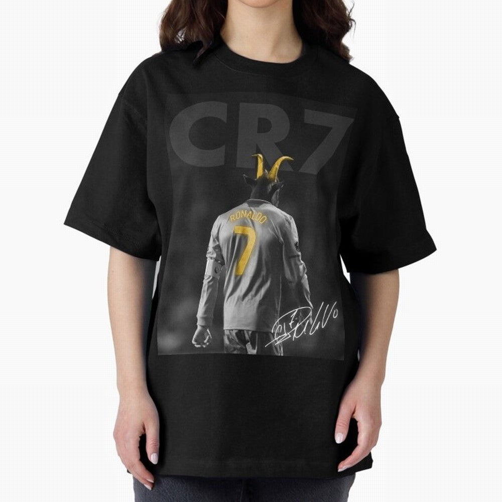 CR7 The Goat Poster Oversized T-Shirt Bring International Match Energy to FIFA World Cup 2026 USA Canada Mexico Spirit, Built around England, Cristiano Ronaldo, Worldwide Fan Energy, Dramatic Goals, Stadium Lights and Championship Celebrations;