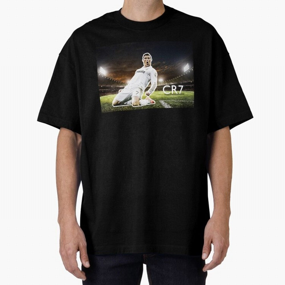 Cristiano Ronaldo Celebration Scene Oversized T-Shirt Celebrate Fan Culture around FIFA World Cup 2026 Group Stage Built around Mbappe and Neymar, Argentina Energy, Stadium Memories, Football Loyalty, International Chants and Championship