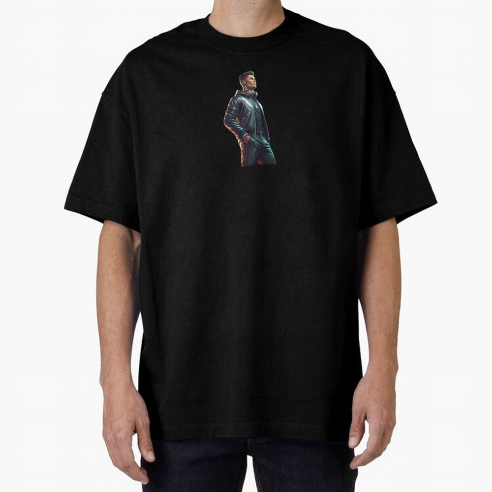 Cristiano Ronaldo Dj Oversized T-Shirt Showcase the FIFA World Cup 2026 Group Stage Journey through Neymar, Haaland and Cristiano Ronaldo Highlights, Brazil Pride, Champion Mindset, Group Stage Buzz, Knockout Tension and Passionate Fan Culture;