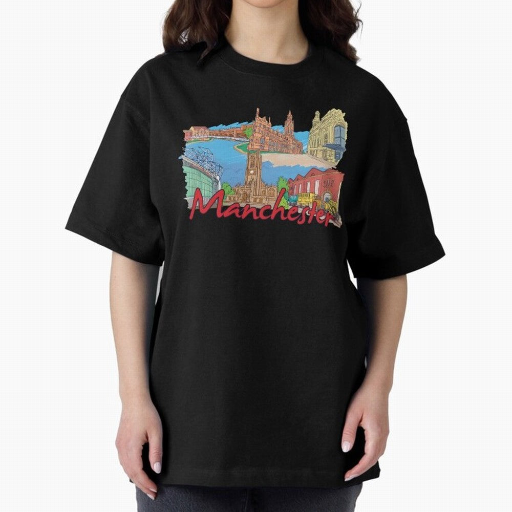 Manchester Oversized T-Shirt Join the Countdown to FIFA World Cup 2026 USA Canada Mexico for Fans of Neymar, Haaland and Cristiano Ronaldo and Argentina, Bringing Stadium Chants, National Pride, Trophy Dreams and Unforgettable Football Memories;