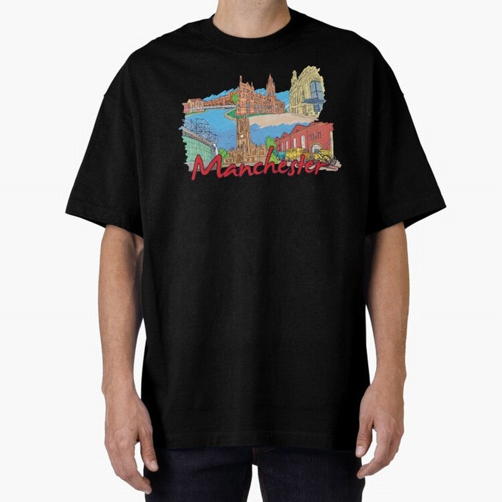 Manchester Oversized T-Shirt Join the Countdown to FIFA World Cup 2026 USA Canada Mexico for Fans of Neymar, Haaland and Cristiano Ronaldo and Argentina, Bringing Stadium Chants, National Pride, Trophy Dreams and Unforgettable Football Memories;