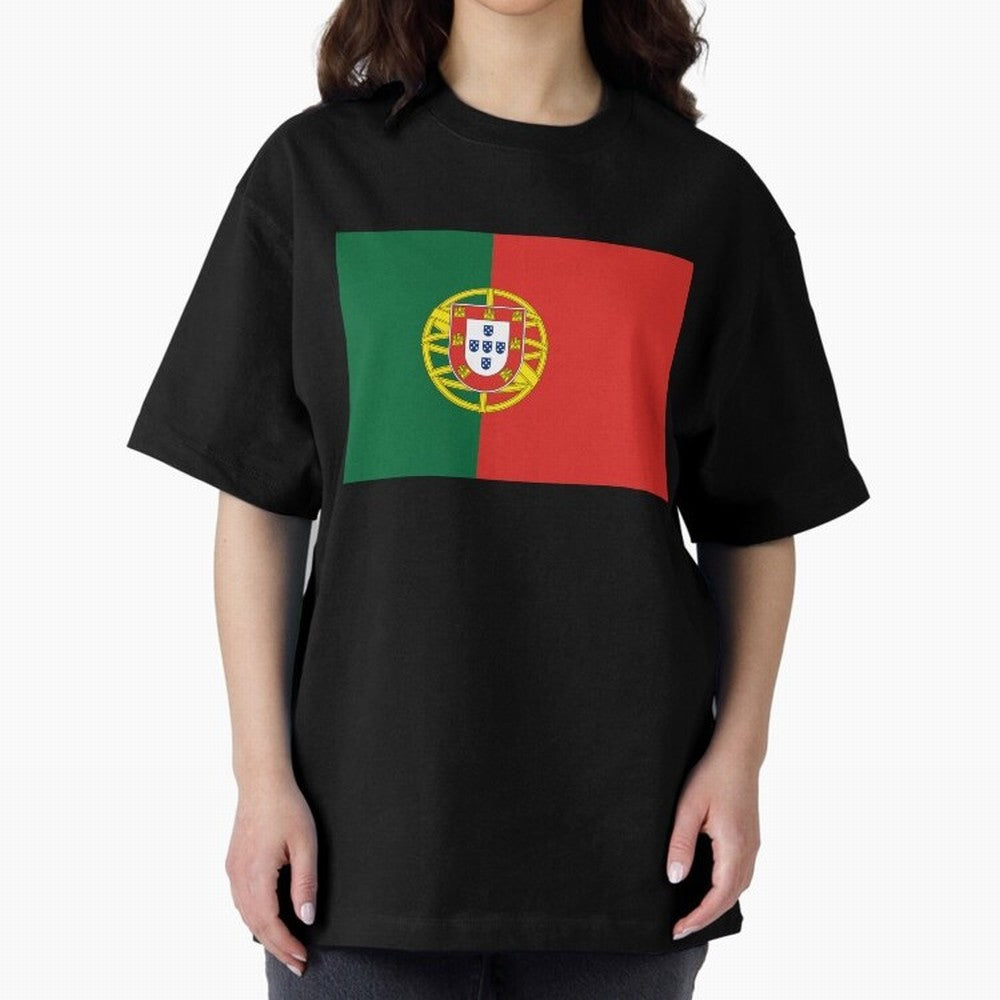 Portugal Flag Oversized T-Shirt Bring FIFA World Cup 2026 USA Canada Mexico for Fans of Cristiano Ronaldo, Haaland and CR7 and England, France and Netherlands, Bringing Fan Favorite Moments, National Team Passion, Big Match Drama and Soccer