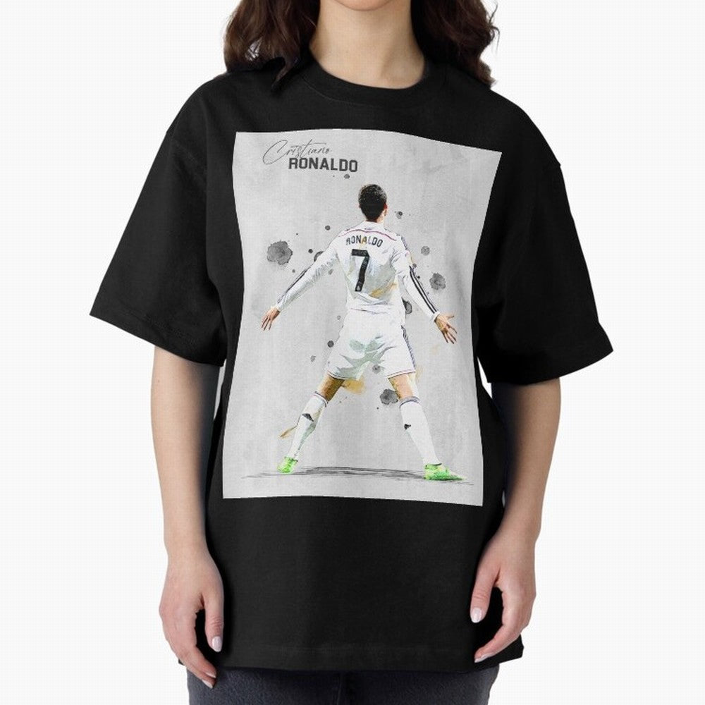 RM Legend Player Ronaldo Oversized T-Shirt Celebrate Unforgettable Nights in Match Day Hype around FIFA World Cup 2026 USA Canada Mexico, Cristiano Ronaldo, Haaland and CR7, France, Football Festival Excitement, Trophy Ambitions, Country Rivalries