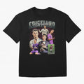 Cristiano Ronaldo Bootleg design Oversized T-Shirt Honor the Beautiful Game during FIFA World Cup 2026 USA Canada Mexico Spirit, Filled with Brazil, Portugal and Argentina, Haaland, Retro Football Energy, Iconic Rivalries, Trophy Chase Drama and