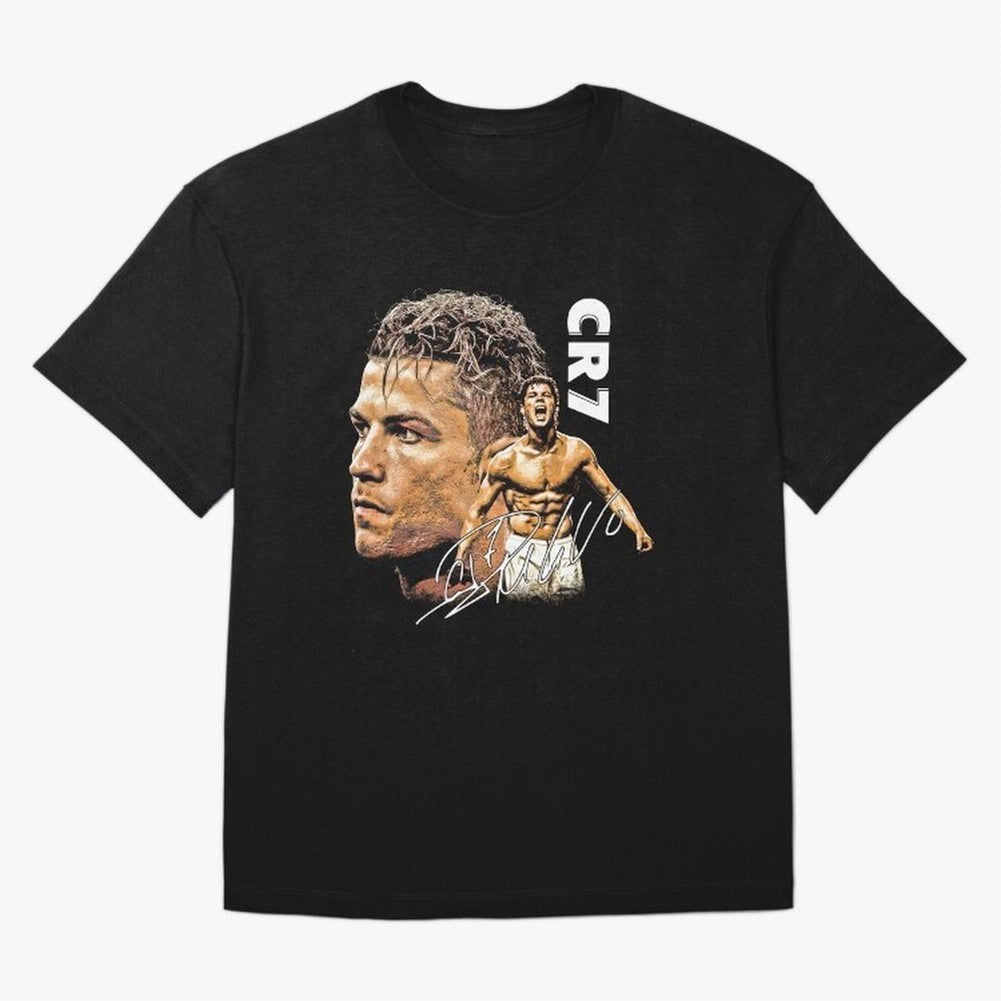 Cristiano Ronaldo Football Legend T-Shirt Oversized T-Shirt Stand Proud for FIFA World Cup 2026 Group Stage Centered on Messi and Cristiano Ronaldo, England, France and Netherlands Energy, Retro Football Energy, Iconic Rivalries, Trophy Chase Drama