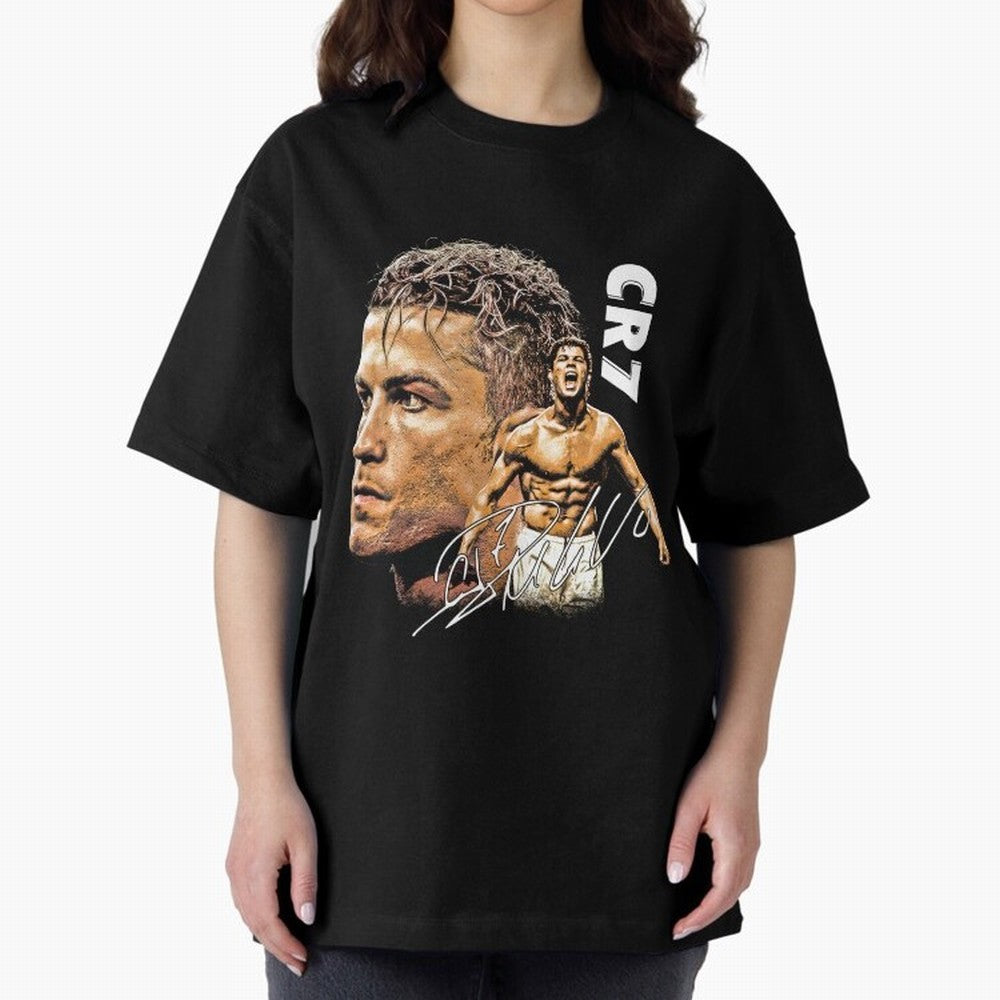 Cristiano Ronaldo Football Legend T-Shirt Oversized T-Shirt Stand Proud for FIFA World Cup 2026 Group Stage Centered on Messi and Cristiano Ronaldo, England, France and Netherlands Energy, Retro Football Energy, Iconic Rivalries, Trophy Chase Drama