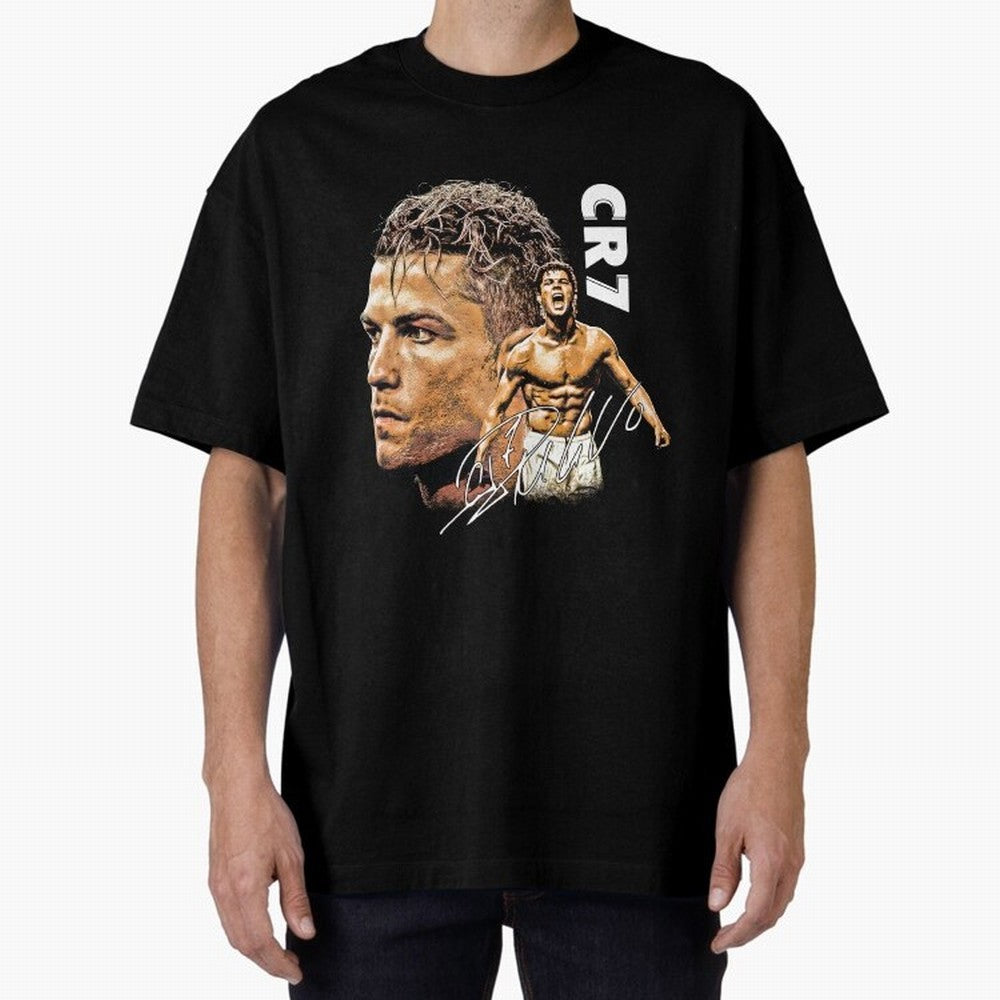 Cristiano Ronaldo Football Legend T-Shirt Oversized T-Shirt Stand Proud for FIFA World Cup 2026 Group Stage Centered on Messi and Cristiano Ronaldo, England, France and Netherlands Energy, Retro Football Energy, Iconic Rivalries, Trophy Chase Drama