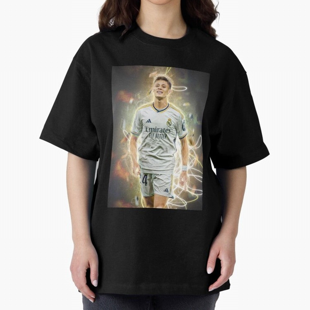 Arda Guler Oversized T-Shirt Turn Football Passion into FIFA World Cup 2026 USA Canada Mexico Spirit, with Brazil, Portugal and Argentina, Haaland, Stadium Memories, Football Loyalty, International Chants and Championship Tradition; Perfect for