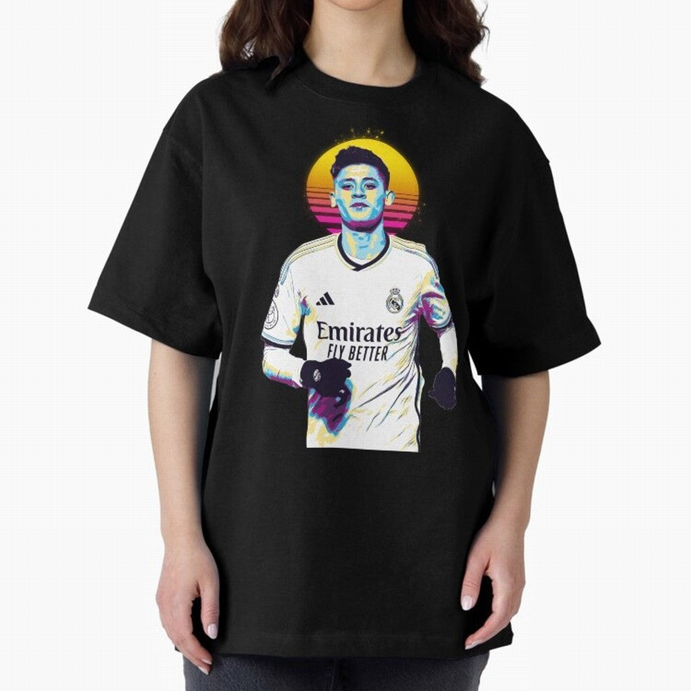 Arda Guler retro 80s Oversized T-Shirt Step into Global Football Passion for FIFA World Cup 2026, Driven by Messi, Neymar and Mbappe, Brazil, Portugal and Argentina, Stadium Chants, National Pride, Trophy Dreams and Unforgettable Football Memories;