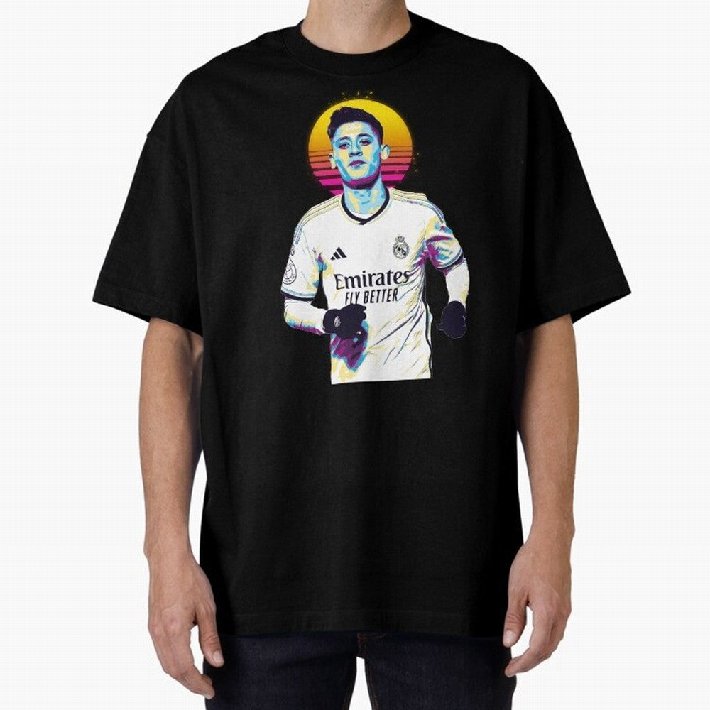 Arda Guler retro 80s Oversized T-Shirt Step into Global Football Passion for FIFA World Cup 2026, Driven by Messi, Neymar and Mbappe, Brazil, Portugal and Argentina, Stadium Chants, National Pride, Trophy Dreams and Unforgettable Football Memories;