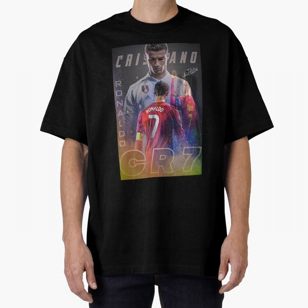CR7 Oversized T-Shirt Turn Up for FIFA World Cup 2026 USA Canada Mexico for Fans of CR7 and Messi and Argentina and Brazil, Bringing Fan Favorite Moments, National Team Passion, Big Match Drama and Soccer History; Built for Supporters Chasing