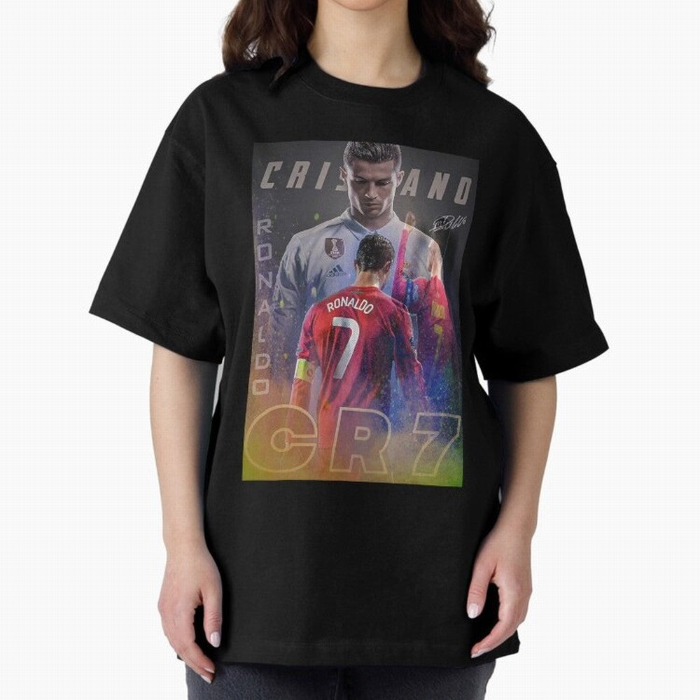 CR7 Oversized T-Shirt Turn Up for FIFA World Cup 2026 USA Canada Mexico for Fans of CR7 and Messi and Argentina and Brazil, Bringing Fan Favorite Moments, National Team Passion, Big Match Drama and Soccer History; Built for Supporters Chasing