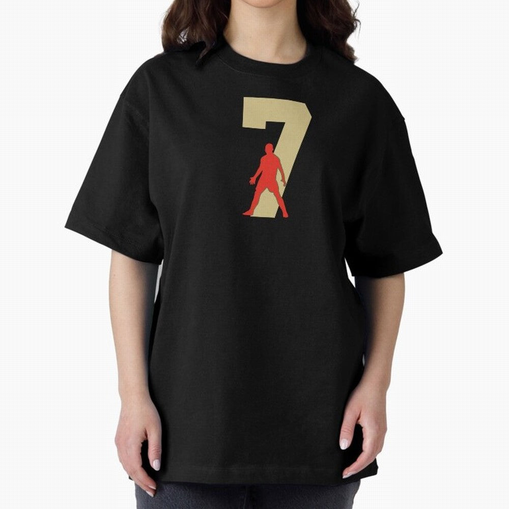 Ronaldo 7 Soccer Icon Oversized T-Shirt Bring Retro Soccer Energy to FIFA World Cup 2026 Spirit, Filled with England, Messi, Stadium Chants, National Pride, Trophy Dreams and Unforgettable Football Memories; Created for Match Day Parties, Soccer