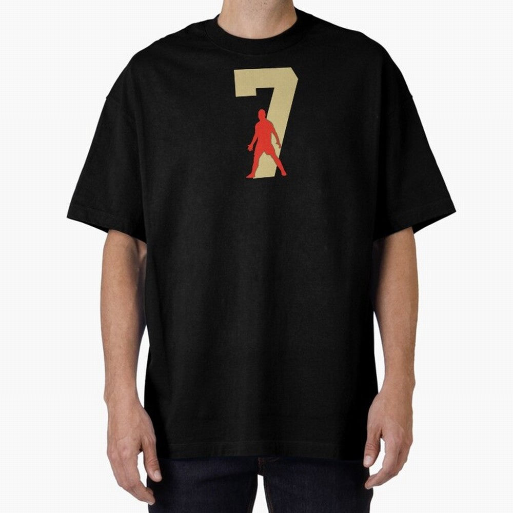 Ronaldo 7 Soccer Icon Oversized T-Shirt Bring Retro Soccer Energy to FIFA World Cup 2026 Spirit, Filled with England, Messi, Stadium Chants, National Pride, Trophy Dreams and Unforgettable Football Memories; Created for Match Day Parties, Soccer