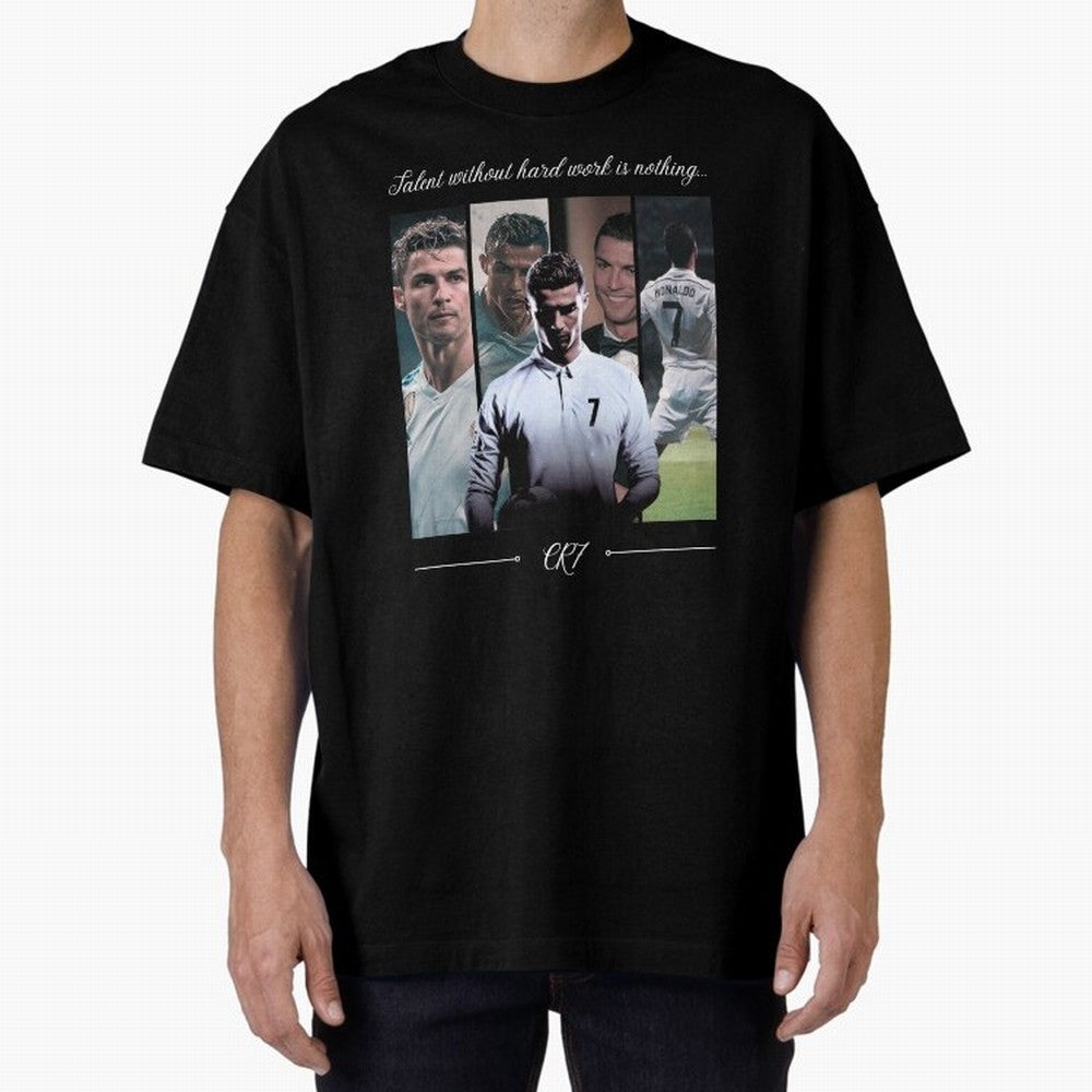 Ronaldo CR7 Oversized T-Shirt Cheer through Every Moment of the FIFA World Cup 2026 Journey through Haaland and Mbappe Highlights, England and Germany Pride, Vintage Soccer Flavor, Modern Football Stars, National Flags and Final Night Emotion;
