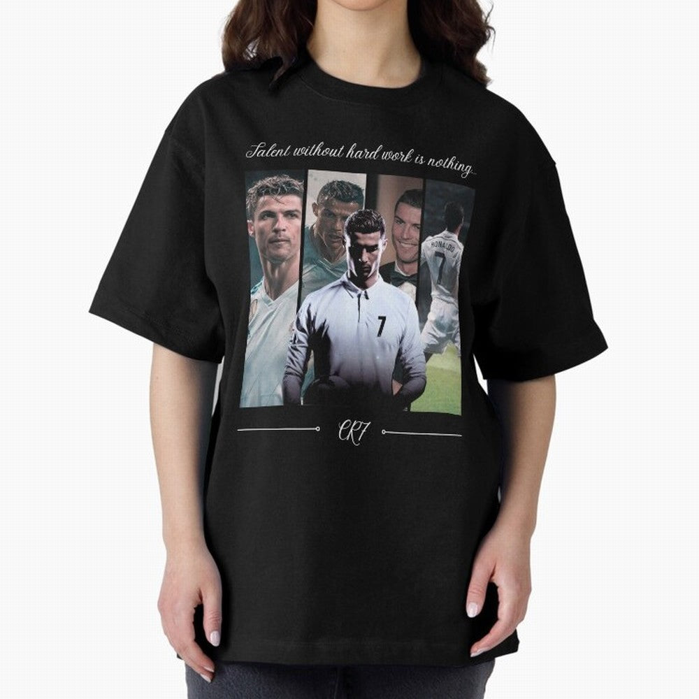 Ronaldo CR7 Oversized T-Shirt Cheer through Every Moment of the FIFA World Cup 2026 Journey through Haaland and Mbappe Highlights, England and Germany Pride, Vintage Soccer Flavor, Modern Football Stars, National Flags and Final Night Emotion;