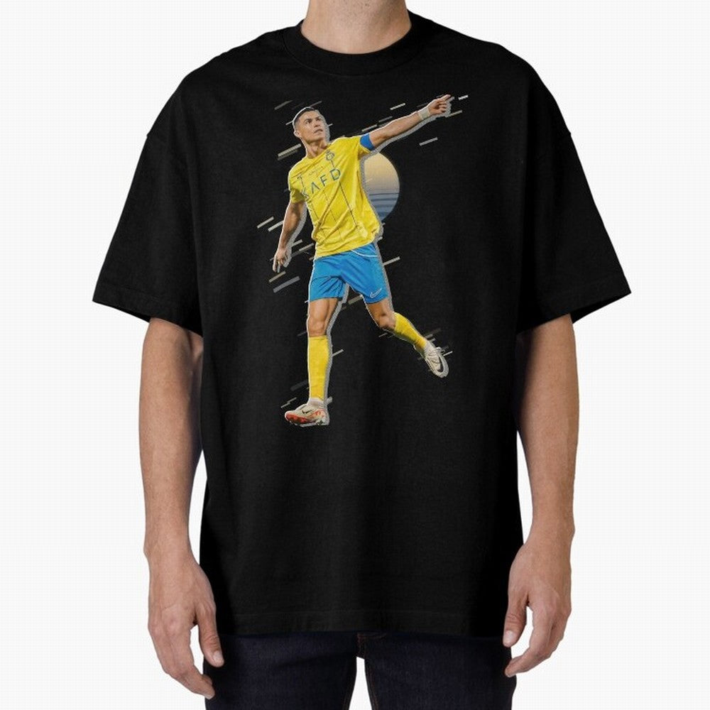 Ronaldo al nassr Oversized T-Shirt Represent the Passion of FIFA World Cup 2026 Group Stage Spirit, Featuring Portugal, Haaland and Mbappe, Football Passion, Legendary Performances, Festival Vibes and Supporter Community; Created for Match Day