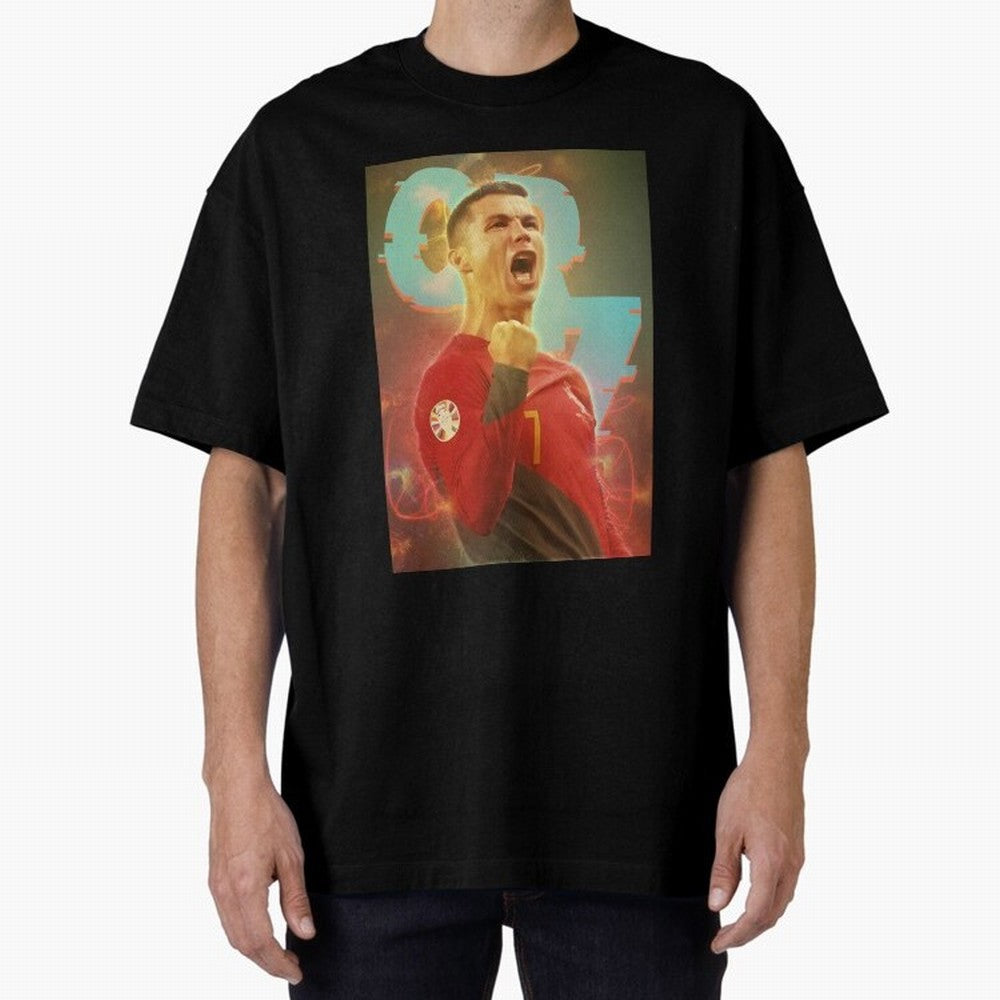 Ronaldo selebration Oversized T-Shirt Celebrate the Road through the FIFA World Cup 2026 Journey through Neymar Highlights, France and Portugal Pride, Fan Favorite Moments, National Team Passion, Big Match Drama and Soccer History; Ideal for