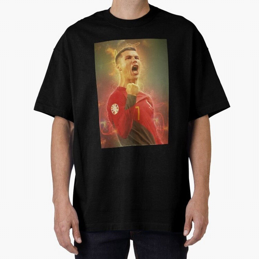 Ronaldo portugal jarsey Oversized T-Shirt Show Championship Spirit for FIFA World Cup 2026 USA Canada Mexico for Fans of Cristiano Ronaldo, Haaland and CR7 and Portugal, Spain and Germany, Bringing Stadium Memories, Football Loyalty, International