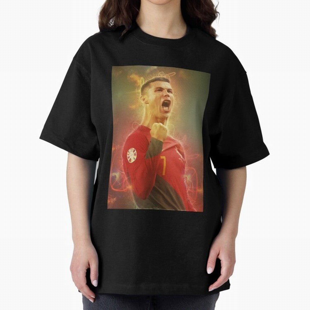 Ronaldo portugal jarsey Oversized T-Shirt Show Championship Spirit for FIFA World Cup 2026 USA Canada Mexico for Fans of Cristiano Ronaldo, Haaland and CR7 and Portugal, Spain and Germany, Bringing Stadium Memories, Football Loyalty, International