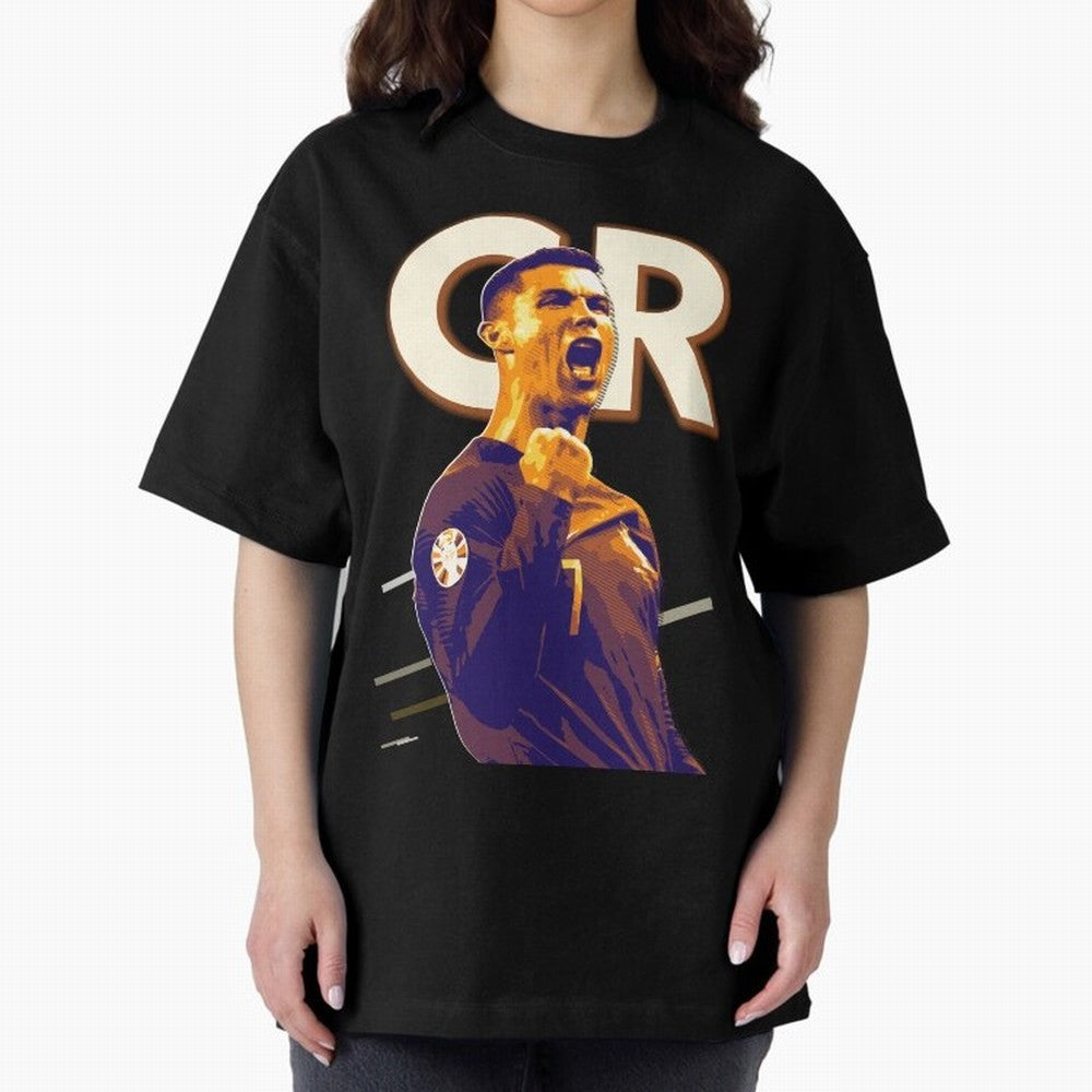 Cristiano Ronaldo Oversized T-Shirt Carry FIFA World Cup 2026 Group Stage for Fans of Mbappe and Neymar and Argentina and Brazil, Bringing Worldwide Fan Energy, Dramatic Goals, Stadium Lights and Championship Celebrations; Perfect for People Who