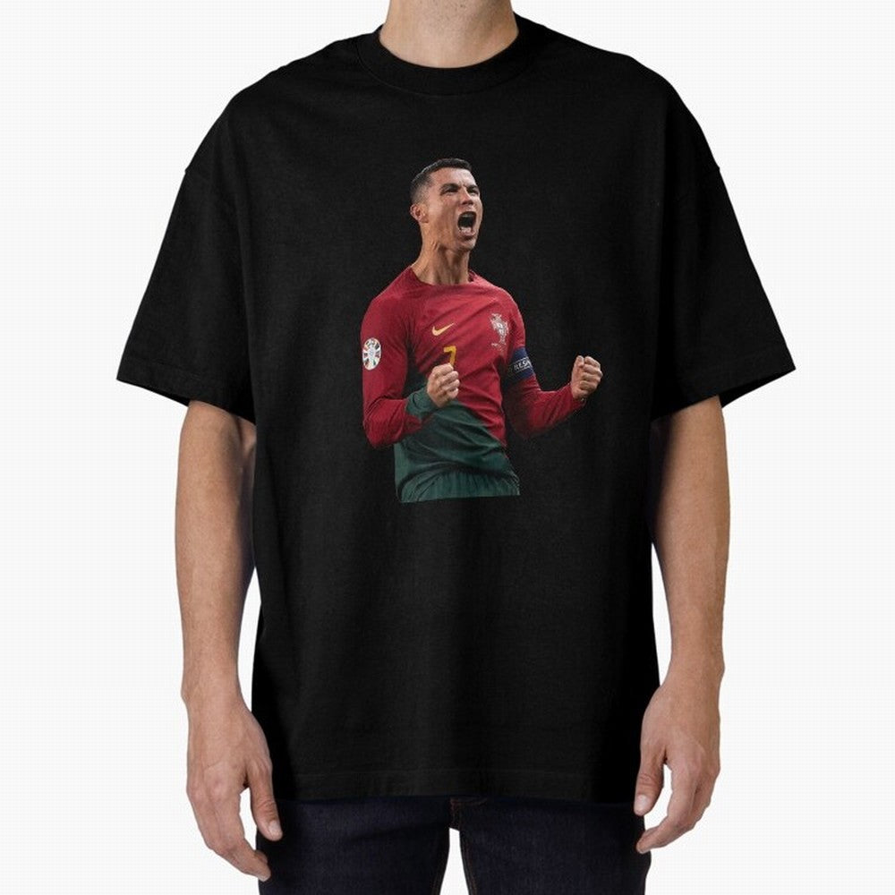 Cristiano Ronaldo T-Shirt Oversized T-Shirt Join the Global Buzz around FIFA World Cup 2026 USA Canada Mexico Spirit, Connected to Argentina, Cristiano Ronaldo, Haaland and CR7, Championship Spirit, Famous Goals, Roaring Crowds and International